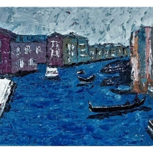 Grand Canal viewed from Ponte di Rialto (Λάδι νερού σε καμβά) - πίνακες & κάδρα, πίνακες ζωγραφικής