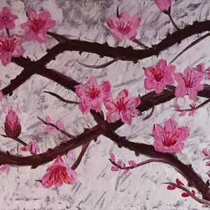 'Spring' (Λάδι νερού σε καμβά) - πίνακες & κάδρα, λουλούδια, πίνακες ζωγραφικής
