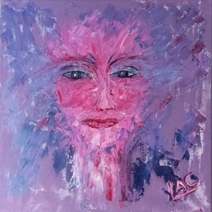 'Lady in Lavender' (Λάδι νερού σε καμβά) - πίνακες & κάδρα, πίνακες ζωγραφικής