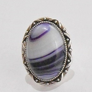 Αυξομειούμενο δαχτυλίδι με ημιπολύτιμη πέτρα Adjustable cabochon Adjustable cabochon ring Semi precious stone - ημιπολύτιμες πέτρες, ατσάλι, boho, μεγάλα, αυξομειούμενα - 2