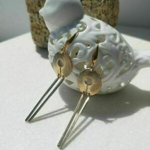 ♦ THE "GOLD JELLIES" ΚΡΕΜΑΣΤΑ ΣΚΟΥΛΑΡΙΚΙΑ, ΜΑΚΡΟΣ 9,5 cm - boho, ethnic, κρεμαστά, zamak