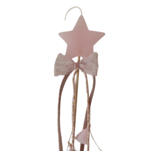 Λαμπάδα ροζ αστέρι σε ξυλάκι 28 εκατοστά - κορίτσι, αστέρι, λαμπάδες, για παιδιά, για ενήλικες