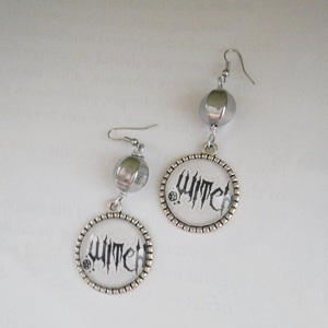 Σκουλαρίκια με γυαλί και χάντρες Witch Earrings - γυαλί, χάντρες, κρεμαστά, γάντζος