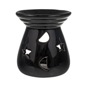 Αρωματιστής για candle melts - Αστέρι & Σελήνη (μαύρο) & δώρο candle melts - ρεσώ & κηροπήγια