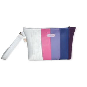 Clutch bag δερματίνη, color block Pink, δύο όψεων 25*17*5 cm - clutch, δερματίνη, χειρός, δώρα για γυναίκες, μικρές