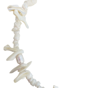 Ariel necklace - κοχύλι, κοντά, ατσάλι, μεγάλα, seed beads - 2