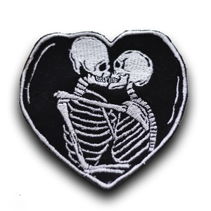 Σιδερότυπο κέντημα Embroidery patch Skeleton Love - κεντητά