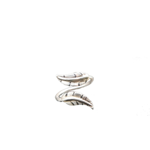 Χειροποίητο δαχτυλίδι με φύλλα, ασήμι 925 - ασήμι 925, φύλλο, boho, αυξομειούμενα