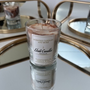 Marble effect coconut candle-220gr - αρωματικά κεριά - 2