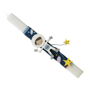 Λαμπάδα "Αστροναύτης" με το όνομα του παιδιού, 30εκ - αγόρι, λαμπάδες, για παιδιά - 3