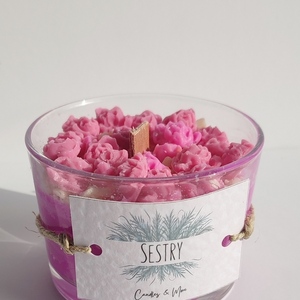 Τhe "Tiny Roses" candle - αρωματικά κεριά, κερί σόγιας