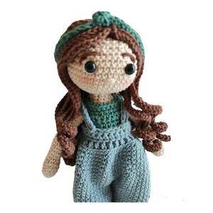 Χειροποίητη πλεκτή κούκλα Jolie - crochet, λούτρινα, κουκλίτσα, amigurumi, πλεχτή κούκλα - 2