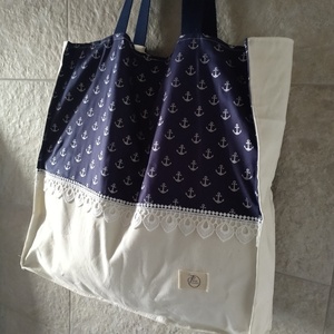 τσάντα για την παραλία / tote bag - ύφασμα, ώμου, μεγάλες, θαλάσσης, tote - 4