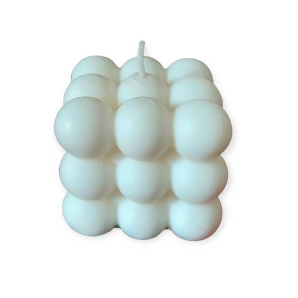Bubble Cube Candle ελαιοκραμβης/καρυδας 150γρ - αρωματικά κεριά - 2