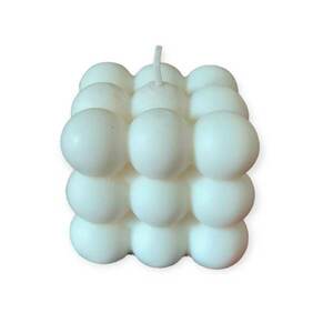 Bubble Cube Candle ελαιοκραμβης/καρυδας 150γρ - αρωματικά κεριά - 2