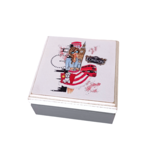 Κουτάκι από ξύλο mtf κοπέλα London 12×12×7εκ. - κορίτσι, δώρο, κουτί, οργάνωση & αποθήκευση, δώρα για παιδιά, δώρα γενεθλίων