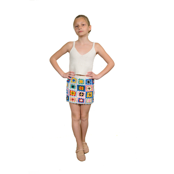 Φούστα βαμβακερή για κορίτσια - κορίτσι, σετ, παιδικά ρούχα - 2