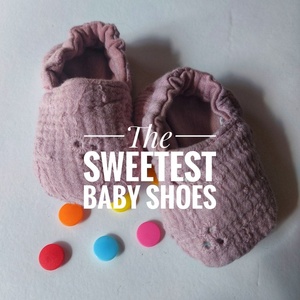 Παπούτσια αγκαλιάς, βρεφικά, χειροποίητα, βαμβακερά, μέγεθος εώς 6 μηνών - δώρα για μωρά, αγκαλιάς