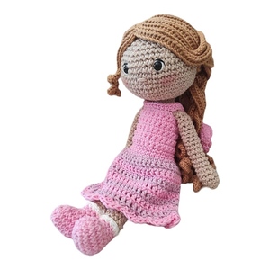Χειροποίητη πλεκτή κούκλα Ραπουνζέλ - crochet, λούτρινα, amigurumi