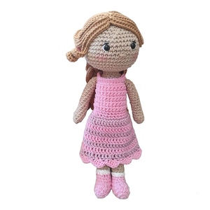 Χειροποίητη πλεκτή κούκλα Ραπουνζέλ - crochet, λούτρινα, amigurumi - 2