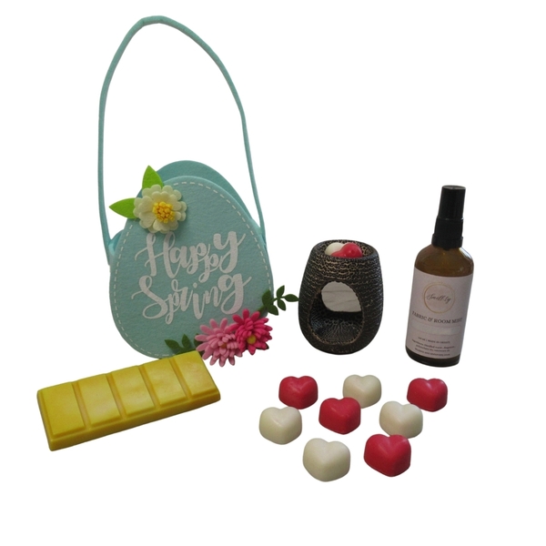 Πακέτο δώρου Spring Edition: "Happy Spring, Mommy!" (B) - μαμά, αρωματικά κεριά, αρωματικό χώρου, σετ δώρου, soy candle