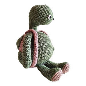 Χειροποίητο πλεκτό κουκλάκι χελώνα - crochet, λούτρινα, amigurumi, πλεκτό ζωακι - 3