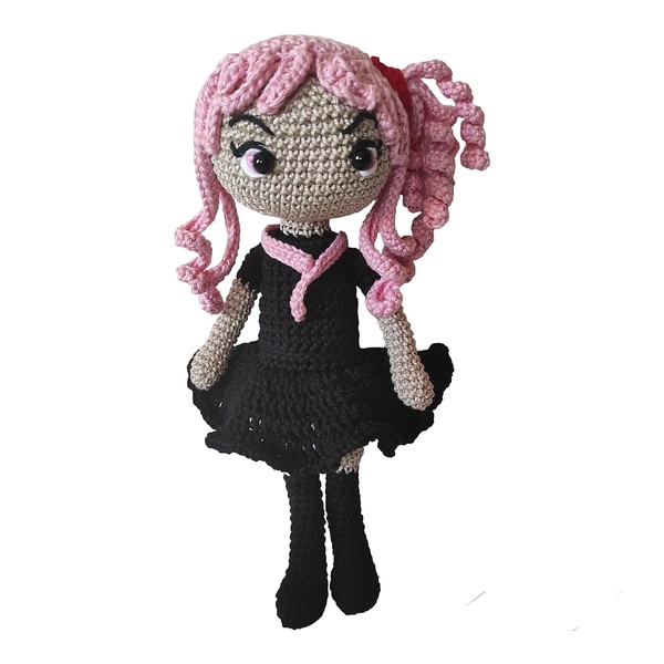 Χειροποίητη πλεκτή ιαπωνική κούκλα Mizuki Akiyama - crochet, λούτρινα, amigurumi, κούκλες