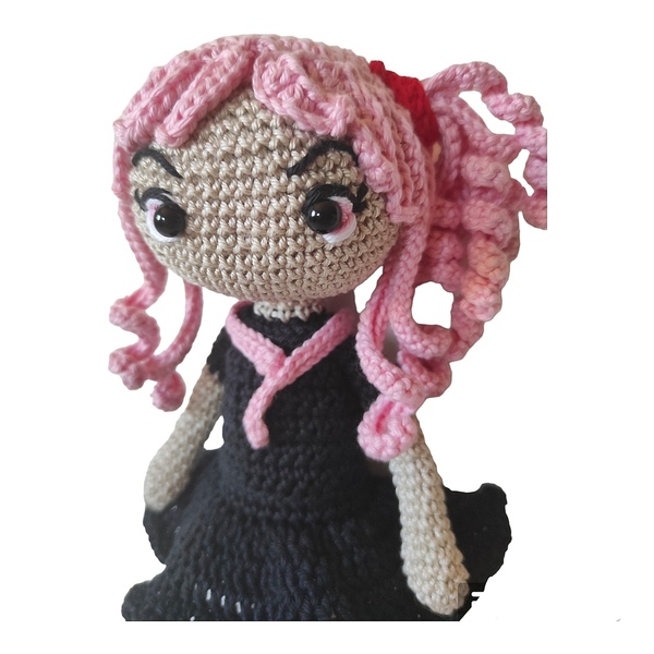 Χειροποίητη πλεκτή ιαπωνική κούκλα Mizuki Akiyama - crochet, λούτρινα, amigurumi, κούκλες - 3