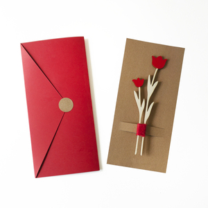 Δώρο για δασκάλα - Ξύλινο "λουλούδι" με μαγνητάκι - ύψος 18 εκ - κόκκινο - όνομα - μονόγραμμα, personalised, μαγνητάκια, μαγνητάκια ψυγείου - 4