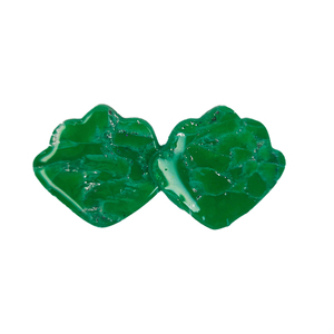 Σκουλαρίκια κοχύλι καρφωτά πρασινα με ασημί - πηλός, καρφωτά, επιπλατινωμένα