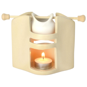 Αρωματιστής για candle melts - Elegant (μπεζ) & δώρο candle melts - ρεσώ & κηροπήγια