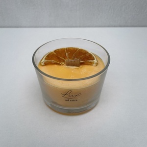 Orange Peel Candle - αρωματικά κεριά, δώρα γενεθλίων, διακοσμητικά, αναμνηστικά δώρα, vegan κεριά - 3