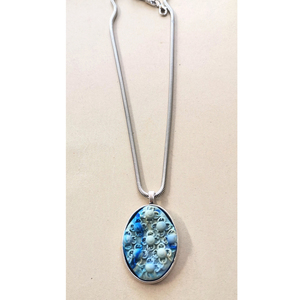 "old glory" Handcarved pendant (24cm total height) - ορείχαλκος, πηλός, κοντά, boho, μενταγιόν