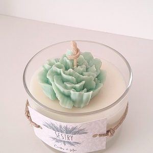 Τhe "minty flower" candle - αρωματικά κεριά - 2