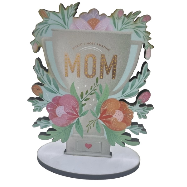 Ξύλινο διακοσμητικό δώρο για τη μητέρα «world’s most amazing Mom» - ξύλο, διακοσμητικά, ημέρα της μητέρας