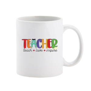 Κεραμική κούπα "teach love inspire" - πορσελάνη, κούπες & φλυτζάνια, η καλύτερη δασκάλα