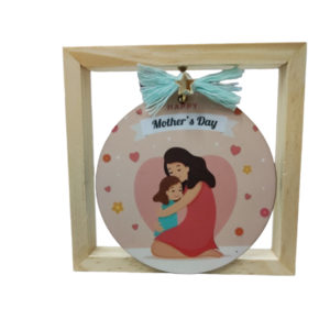 Ξύλινο διακοσμητικό καδράκι Mother's Day , κορίτσι - ξύλο, διακοσμητικά, ημέρα της μητέρας
