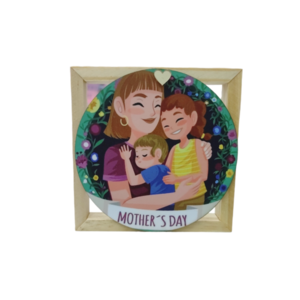 Ξύλινο διακοσμητικό καδράκι Mother's Day , αγόρι/κορίτσι #2 - ξύλο, μητέρα, διακοσμητικά, ημέρα της μητέρας