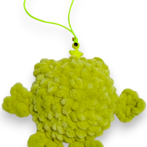 βάτραχος μικρό λούτρινο πλεκτό χειροποίητο κουκλάκι μπρελόκ - δώρο, αγάπη, λούτρινα - 2