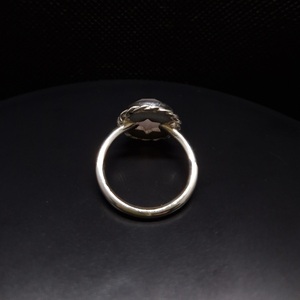 Rose Quartz Ring - ημιπολύτιμες πέτρες, ασήμι 925, boho, σταθερά, μεγάλα - 4
