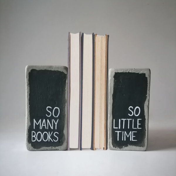 Σετ2τεμ βιβλιοστάτες so many books τσιμεντένιοι τετράγωνοι μαύροι10εκΧ10εκΧ5εκ - οργάνωση & αποθήκευση, τσιμέντο, ειδη δώρων - 2