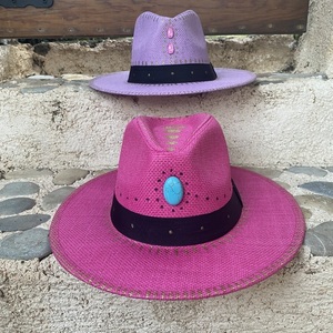 Καπέλο Παναμα - Pink Panama obsessions - απαραίτητα καλοκαιρινά αξεσουάρ, ψάθινα - 5