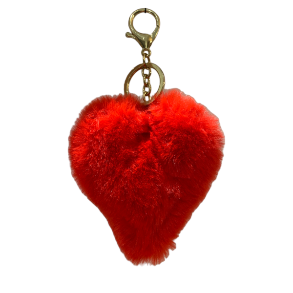 Μπρελόκ - Καρδιά - ύφασμα, μεταλλικό, βαμβακερό νήμα