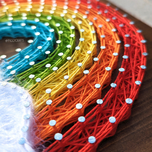 Ξύλινο κάδρο "Rainbow" 30x20cm - ξύλο, πίνακες & κάδρα, παιδικά κάδρα, δώρο γεννεθλίων - 2