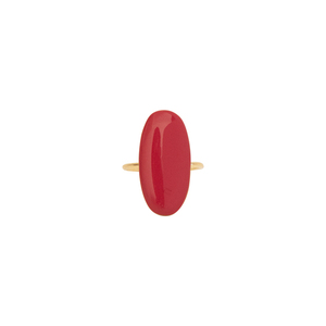 Δαχτυλίδι Aτσάλινο Αυξομειούμενο Επίχρυσο ''Oval Colours'' - επιχρυσωμένα, ατσάλι, boho, μεγάλα, αυξομειούμενα - 4