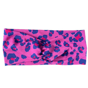 Headband υφσμάτινη, σε animal print σε φούξια και μπλέ ρουά - ύφασμα, animal print, headbands
