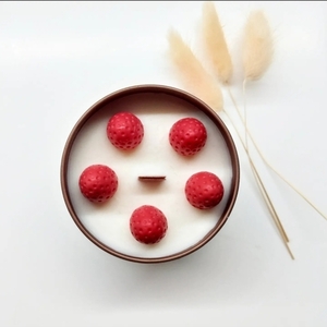 Φυτικό κερί σόγιας "strawberry" - αρωματικά κεριά, δώρα γενεθλίων, δώρα για γυναίκες