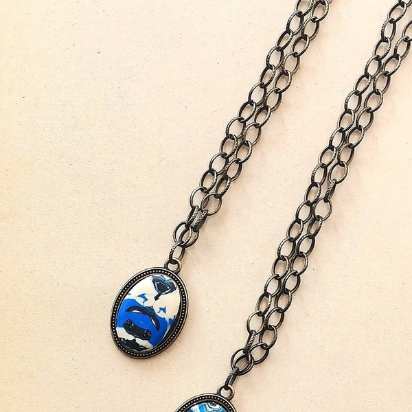 "Pirate mood" Handcarved pendant (24cm total height) - χαλκός, πηλός, boho, μενταγιόν - 3