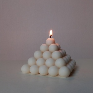 Διακοσμητικό κερί σόγιας vegan αρωματικό σχήμα πυραμίδα τρίγωνο - αρωματικά κεριά - 2