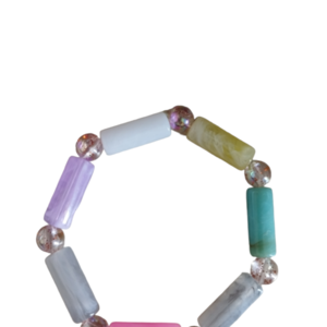 "Colourful Beauty " ( medium brads)βραχιόλια ελαστικά με χάντρες - χάντρες, χεριού, αυξομειούμενα, φθηνά